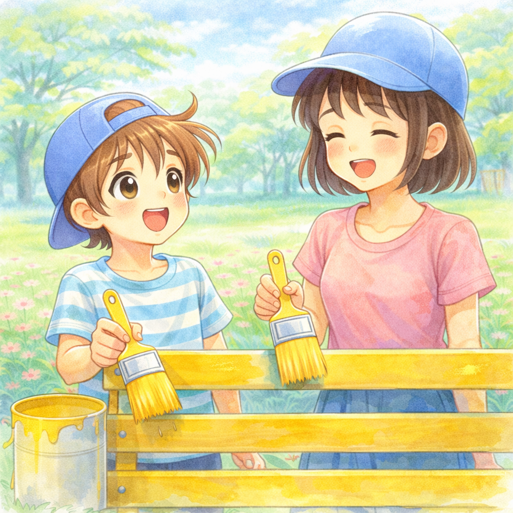 みちのくPARKプチボラ体験 『パステルカラーでベンチを彩ろう』 イメージ画像1